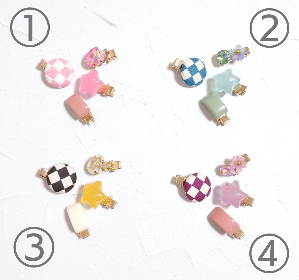 ぬいぐるみ用 小物 ヘアピン ヘアクリップ セット