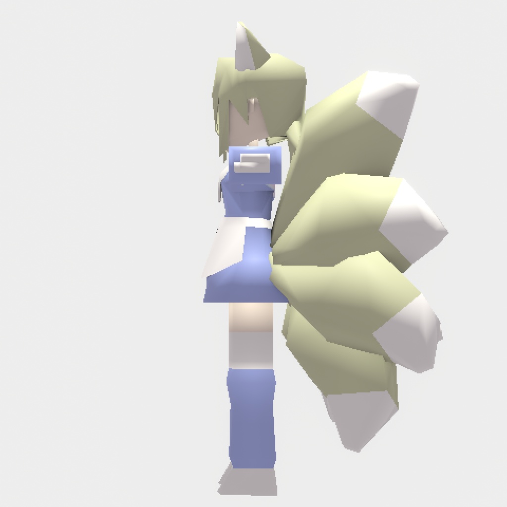 【データ販売】電脳メイドみぎきき(串)【3Dモデルのみ】