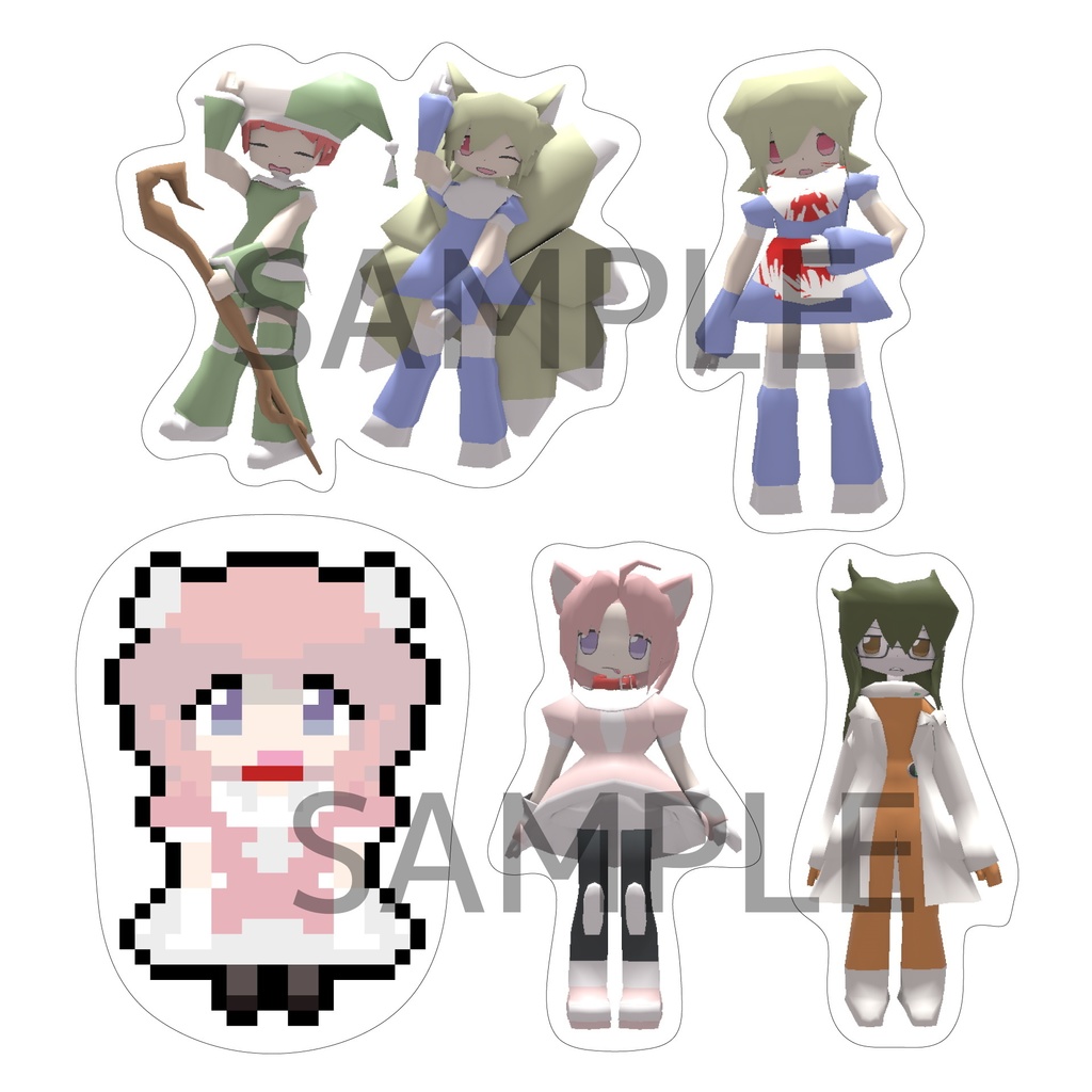 メイドサントウィッチ ステッカーパック Vol.3 /Maid-san and Witch Sticker Pack Vol.3