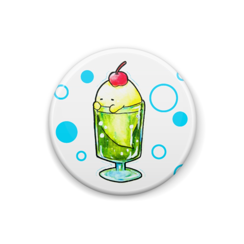 おばけソーダ缶バッジ