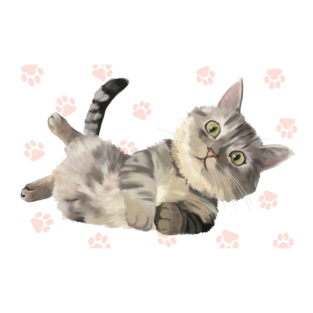 オリジナルイラスト 猫 ICカードステッカー