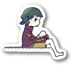 ステッカー：『自分の物差しがあれば充分。』