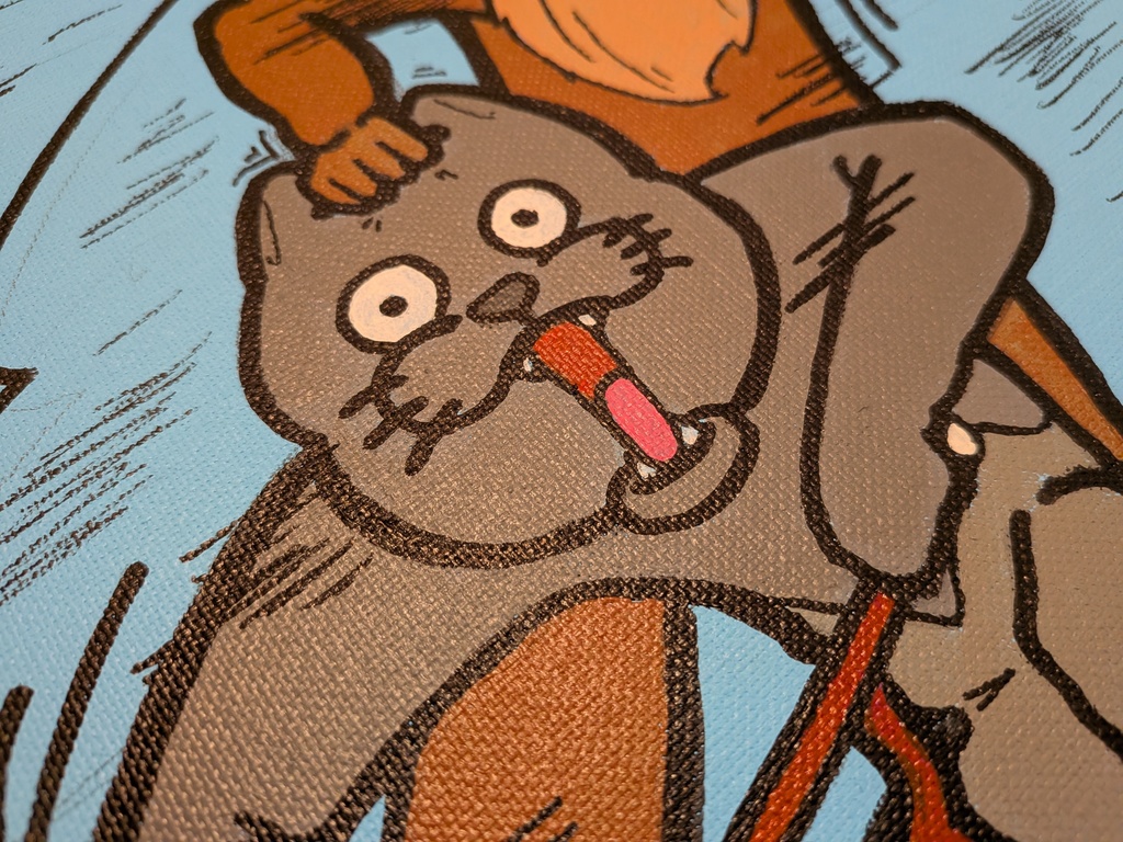 アクリル画「三輪プリン」