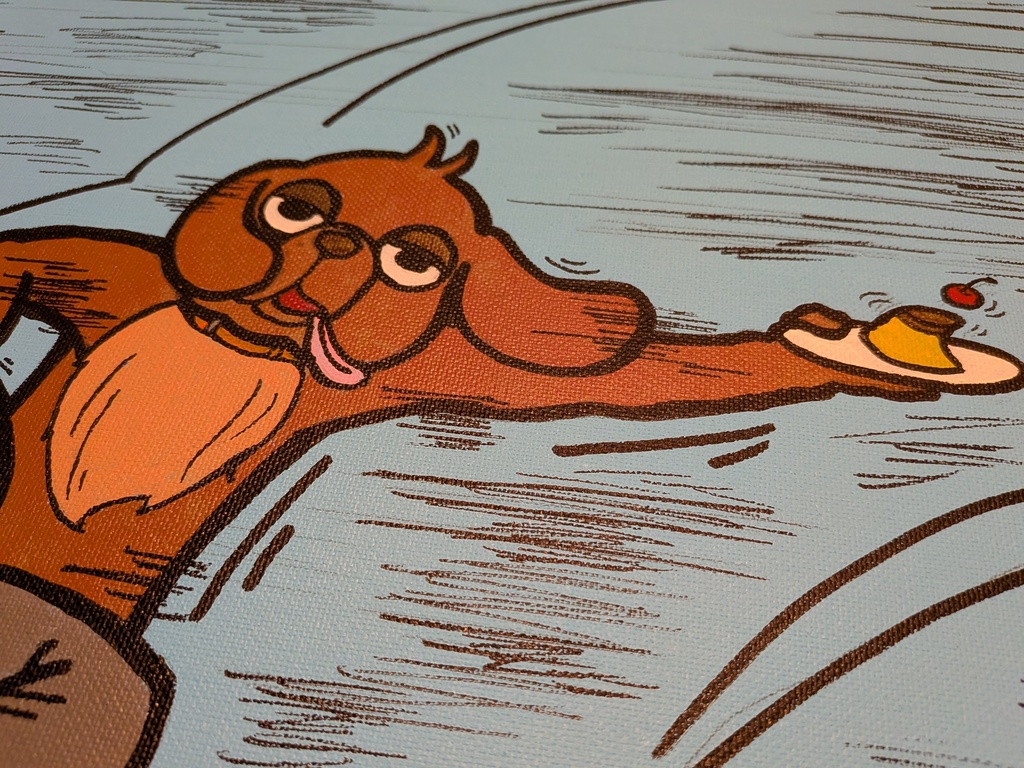 アクリル画「三輪プリン」