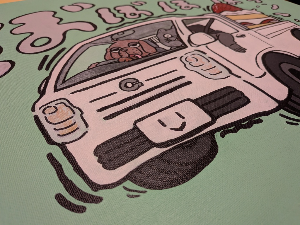 アクリル画「ケートラ」