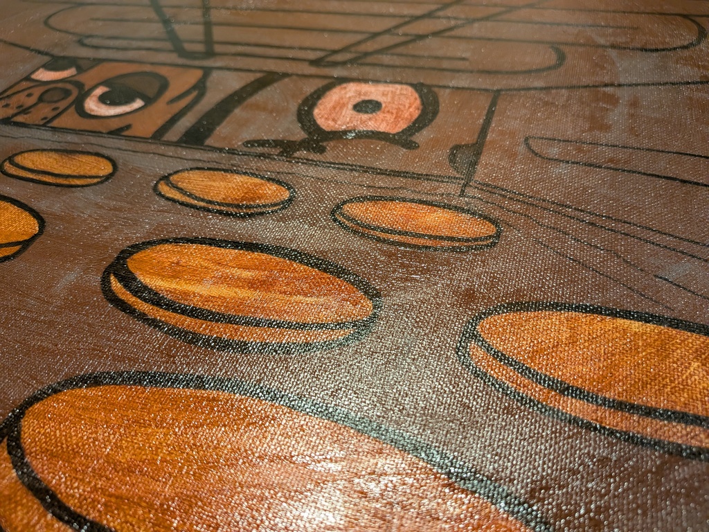 アクリル画「よく焼き」