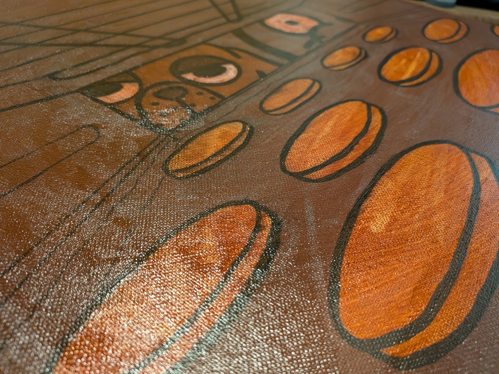 アクリル画「よく焼き」