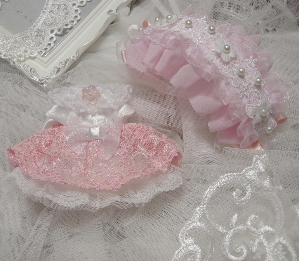【あんスタ】ピンクレースのリボンボリュームドレス