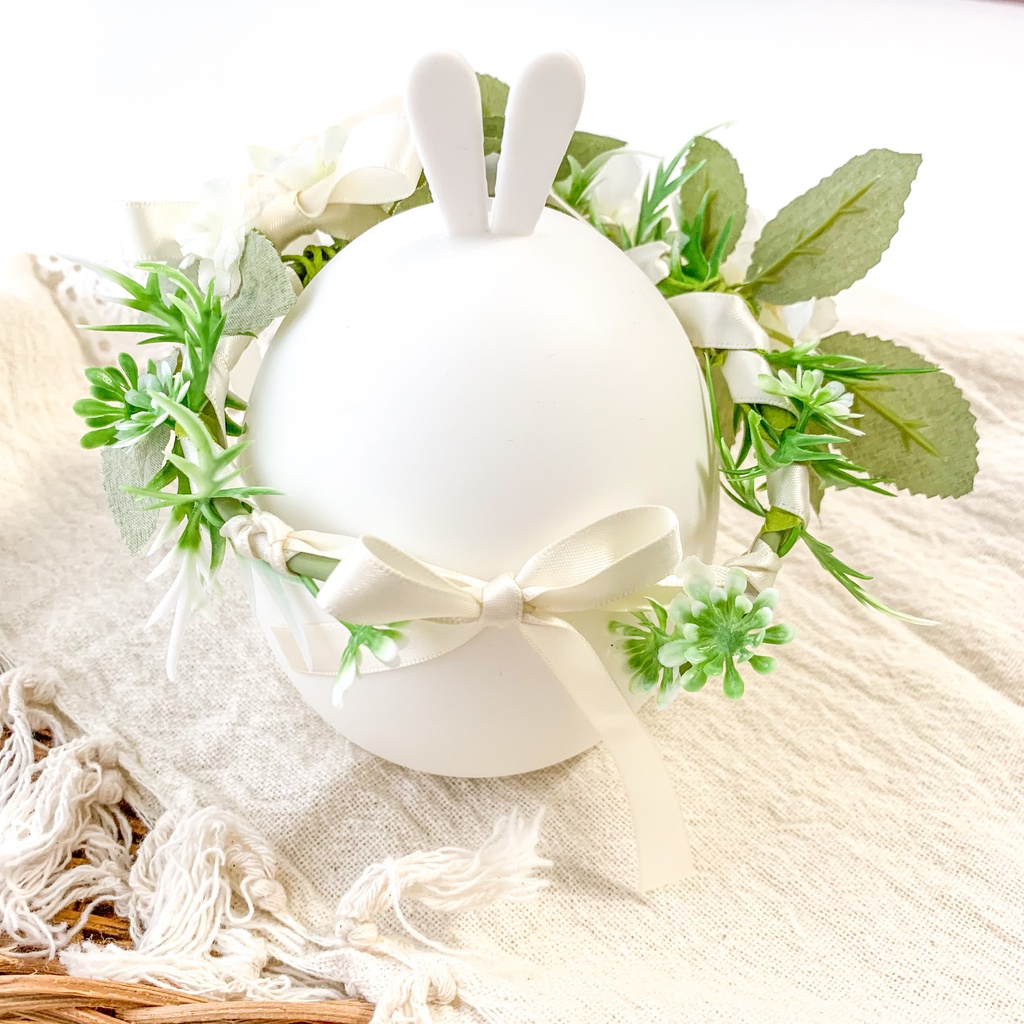 花冠のパステルレースビスチェのナチュラルコーデ