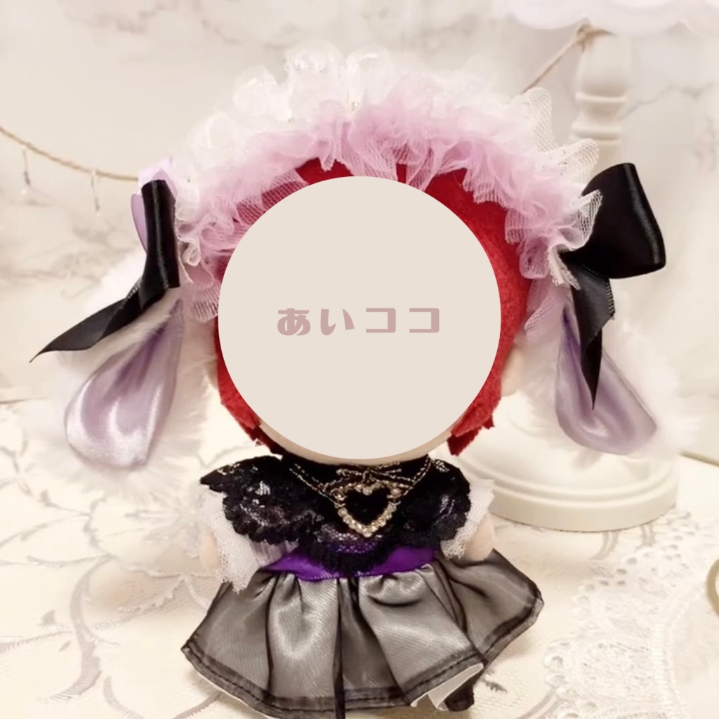 たれみみうさちゃんヘッドドレス＆ブラックワンピース