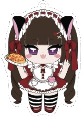 赤いメイドさんアクキー