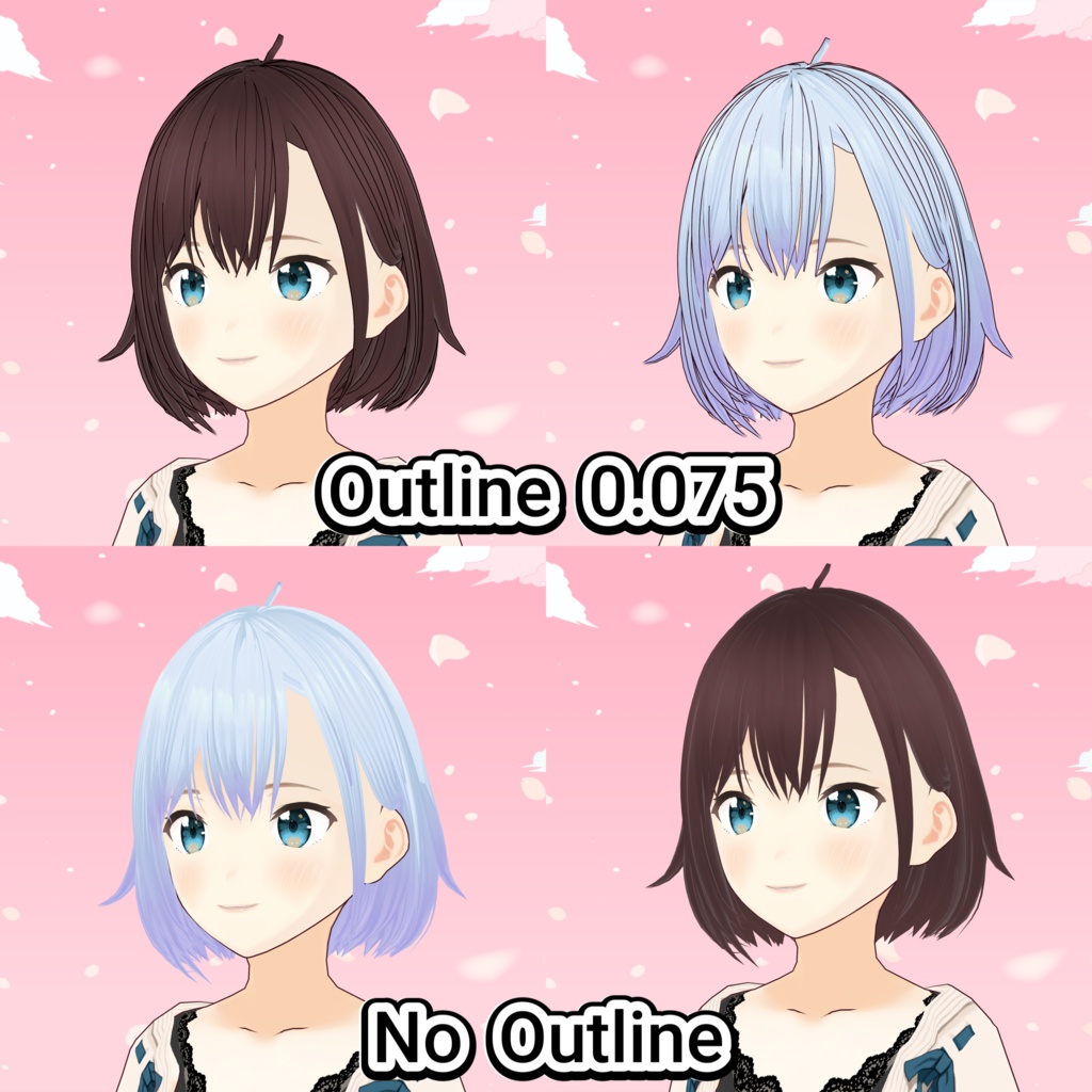 【VRoid】 「依吹」 スタイリッシュショートボブ / Stylish Short Bob Ibuki's Hair Preset