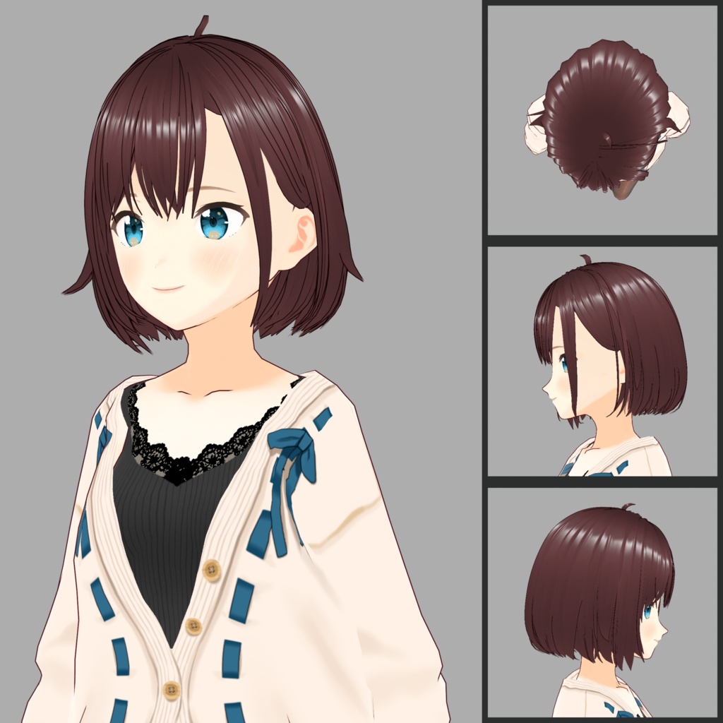 【VRoid】 「依吹」 スタイリッシュショートボブ / Stylish Short Bob Ibuki's Hair Preset