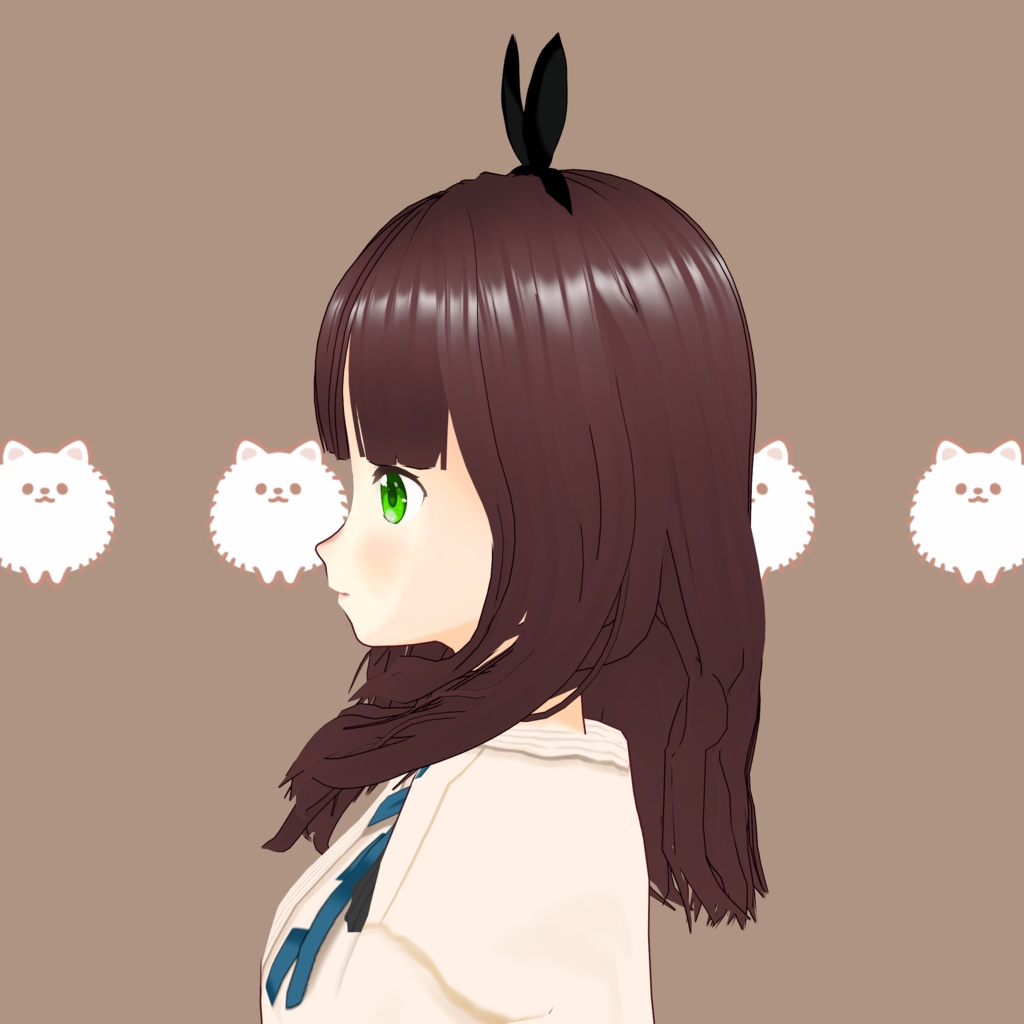 【VRoid】 「紬」 ゆるふわミディアムヘア / Wavy Medium Hair Tsumugi's Hair Preset