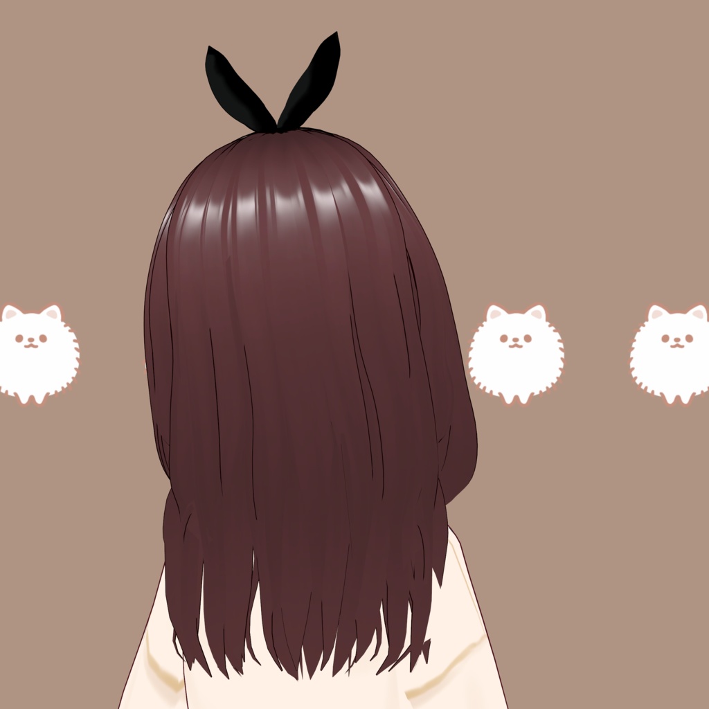 【VRoid】 「紬」 ゆるふわミディアムヘア / Wavy Medium Hair Tsumugi's Hair Preset