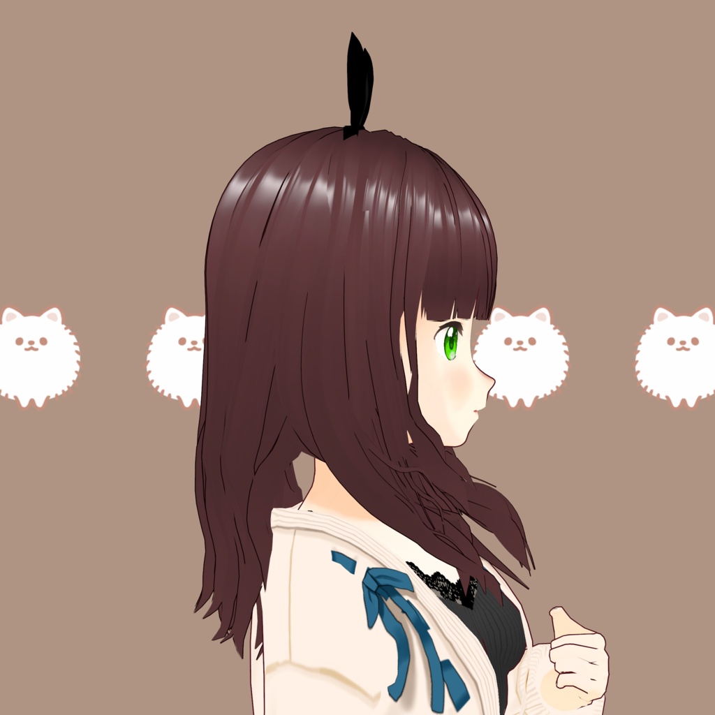 【VRoid】 「紬」 ゆるふわミディアムヘア / Wavy Medium Hair Tsumugi's Hair Preset