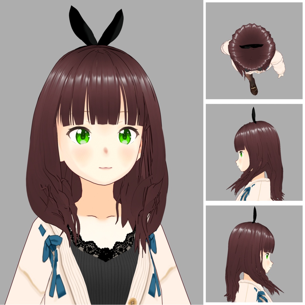 【VRoid】 「紬」 ゆるふわミディアムヘア / Wavy Medium Hair Tsumugi's Hair Preset