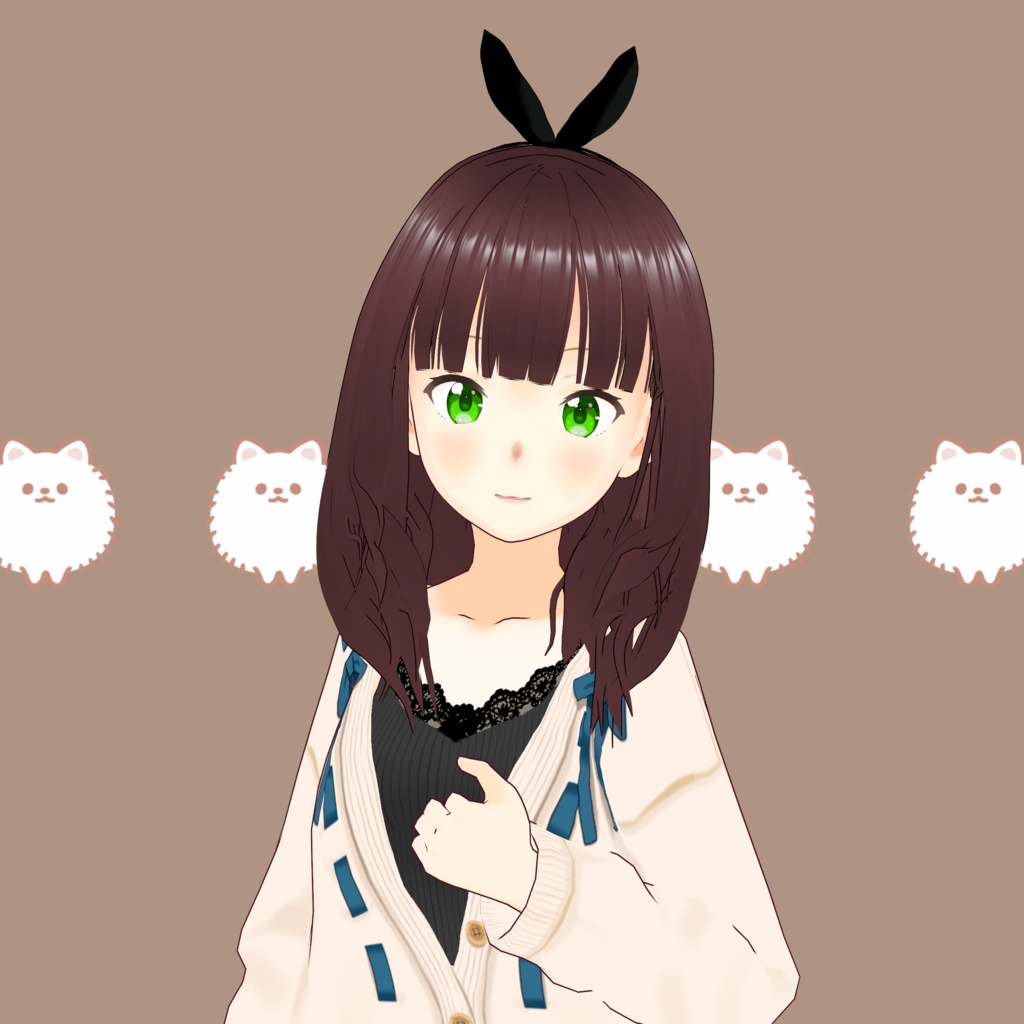 【VRoid】 「紬」 ゆるふわミディアムヘア / Wavy Medium Hair Tsumugi's Hair Preset