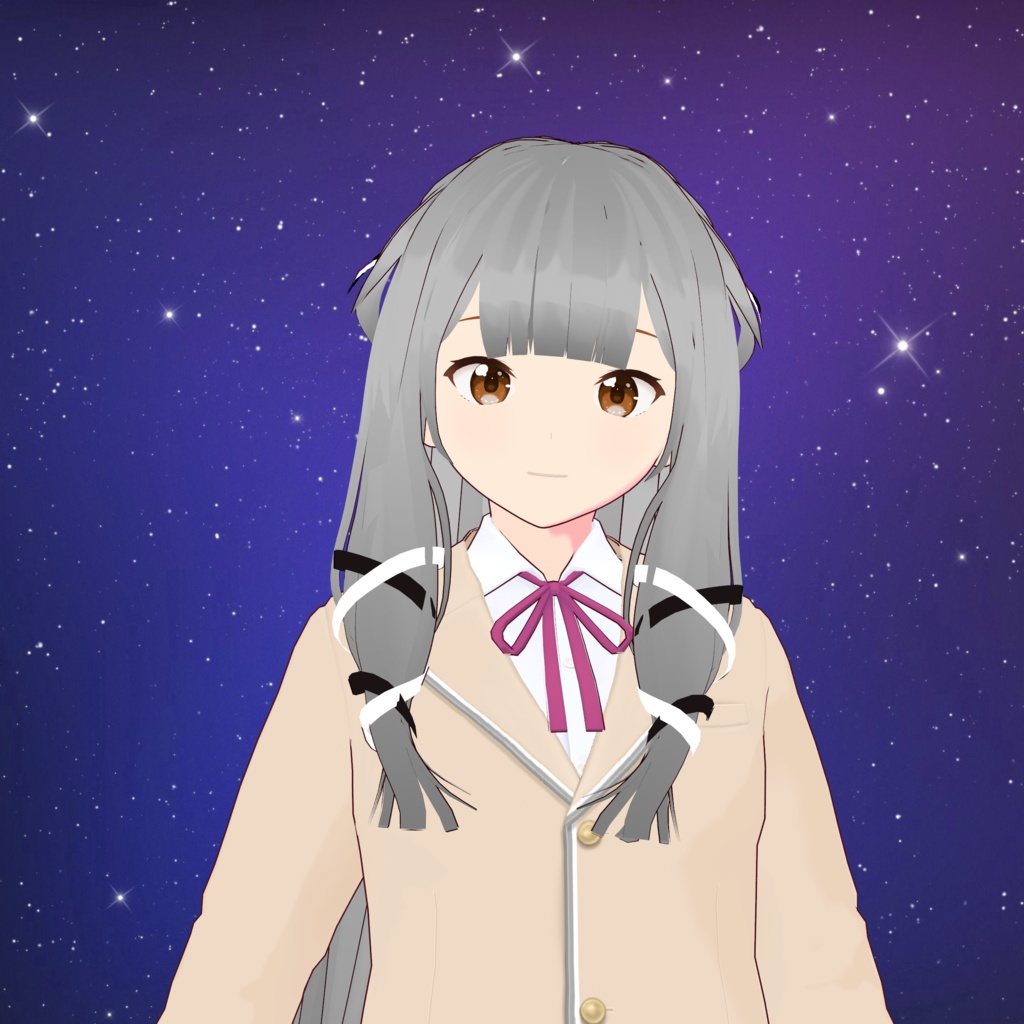 【VRoid】 「心音」 ラップリボン&ウェービーロング / Wrapped Ribbon & Wavy Long Hair Cocone's Hair Preset