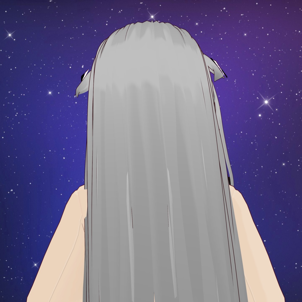 【VRoid】 「心音」 ラップリボン&ウェービーロング / Wrapped Ribbon & Wavy Long Hair Cocone's Hair Preset