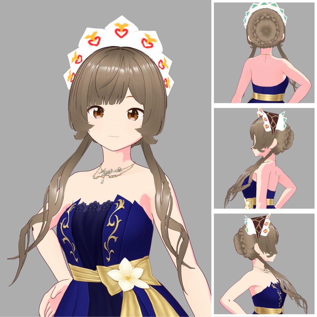 【VRoid】「人形仕掛け」ゆるふわツインテール / Clockwork Marionette Wavy Twintails Hair Preset