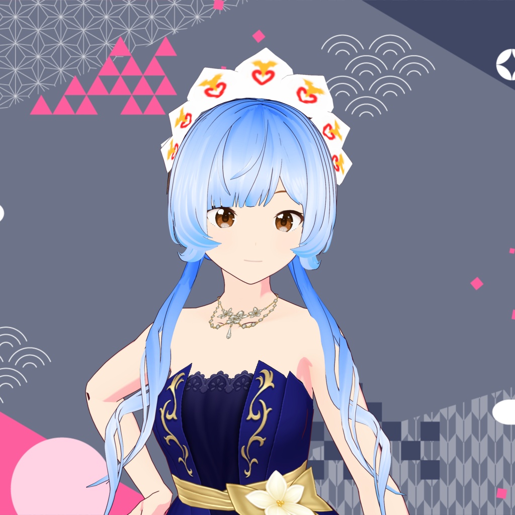【VRoid】「人形仕掛け」ゆるふわツインテール / Clockwork Marionette Wavy Twintails Hair Preset