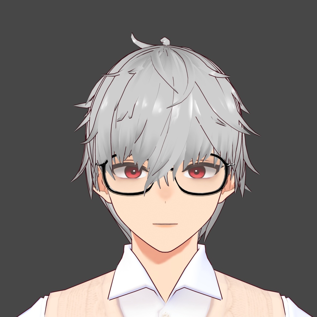 【VRoid】 「ファントム」 無造作レイヤーショート(メンズ髪型データ) / Messy Layered Short Hair Phantom Heart's Male Hair Preset