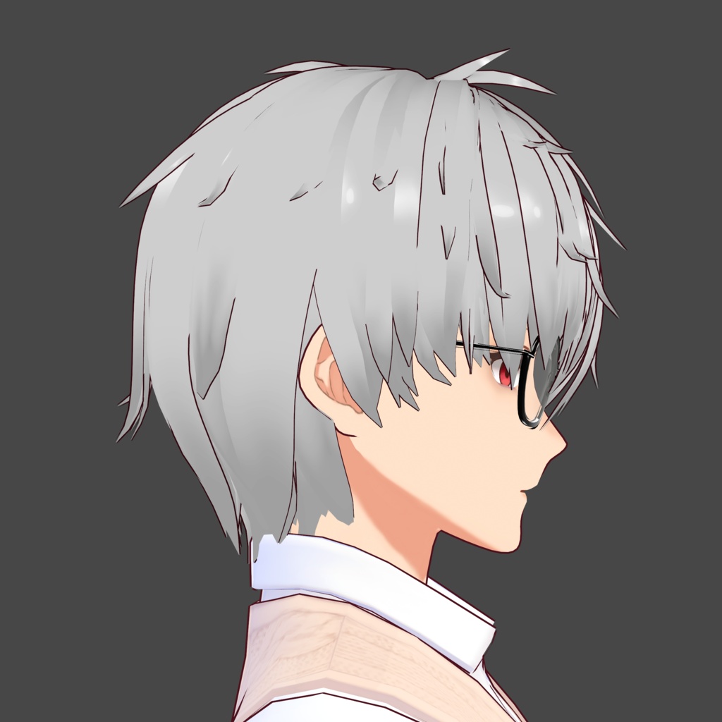 【VRoid】 「ファントム」 無造作レイヤーショート(メンズ髪型データ) / Messy Layered Short Hair Phantom Heart's Male Hair Preset