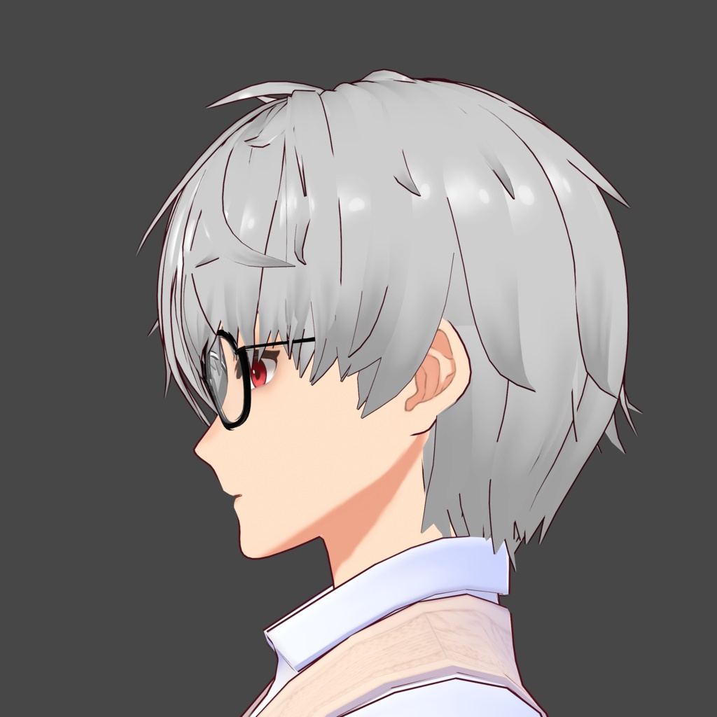 【VRoid】 「ファントム」 無造作レイヤーショート(メンズ髪型データ) / Messy Layered Short Hair Phantom Heart's Male Hair Preset