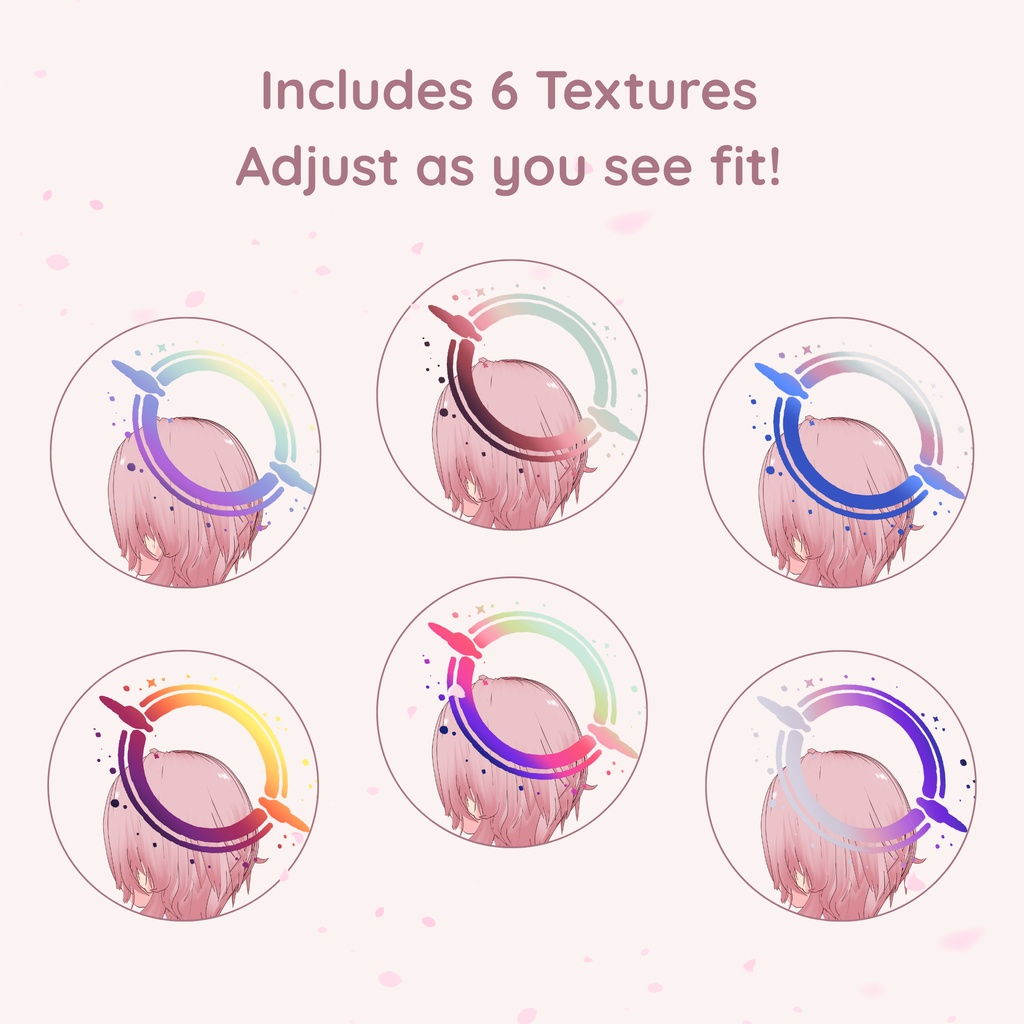 【VRoid】 Floating Angel Halo Ring Accessory Vol.1