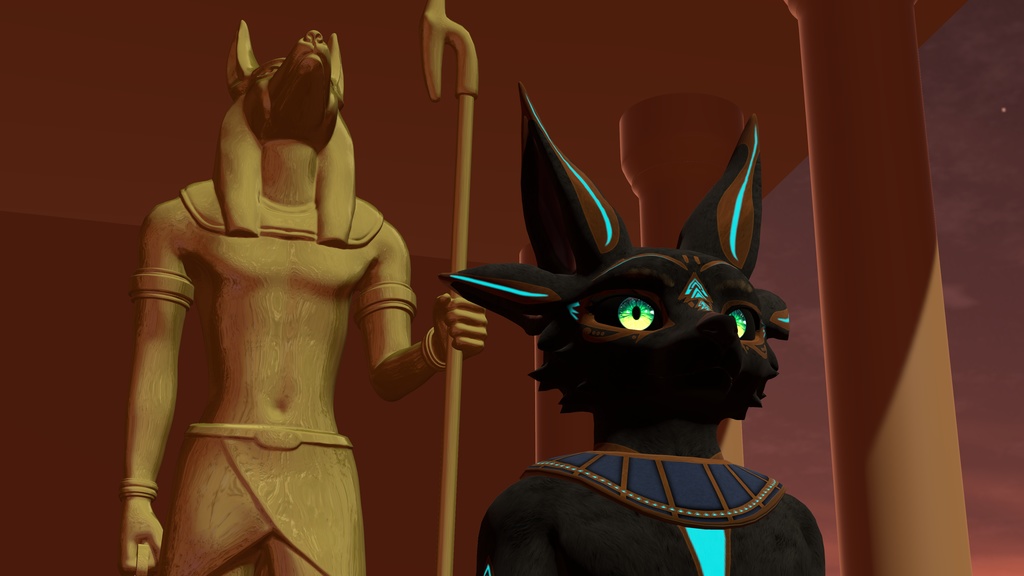 Deuzear Anubian Texture FREE (VRChat,Audiolink,Emission,Matcap)