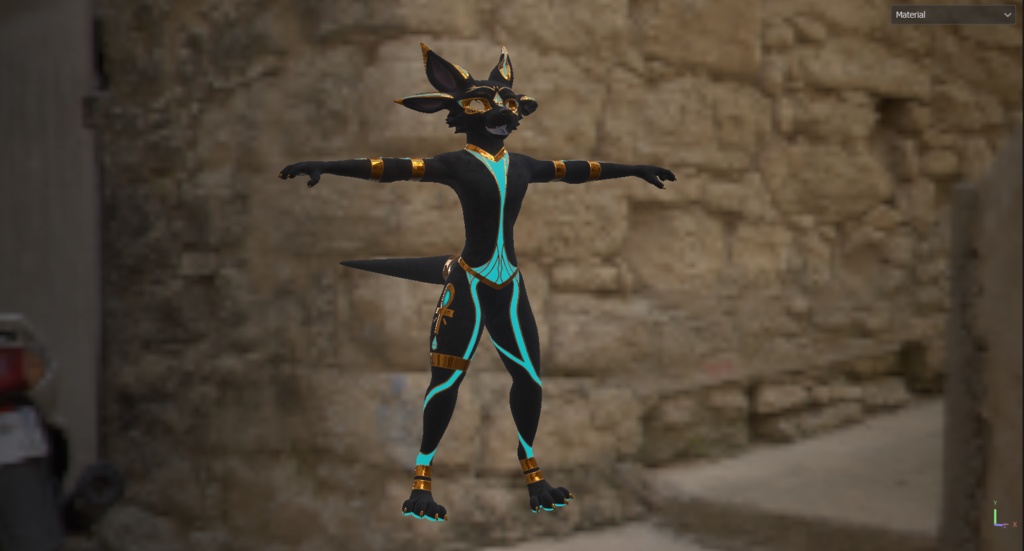 Deuzear Anubian Texture FREE (VRChat,Audiolink,Emission,Matcap)