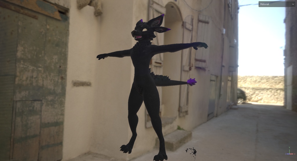 Deuzear Enderman Texture FREE (VRChat,Audiolink,Emission,Matcap)