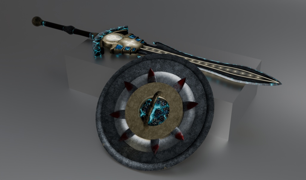 Trothus Sword/Shield (VRChat,Audiolink,Emission,Matcap)