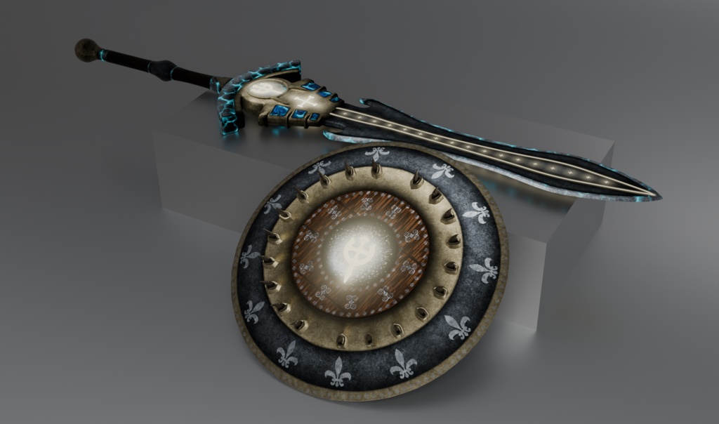 Trothus Sword/Shield (VRChat,Audiolink,Emission,Matcap)
