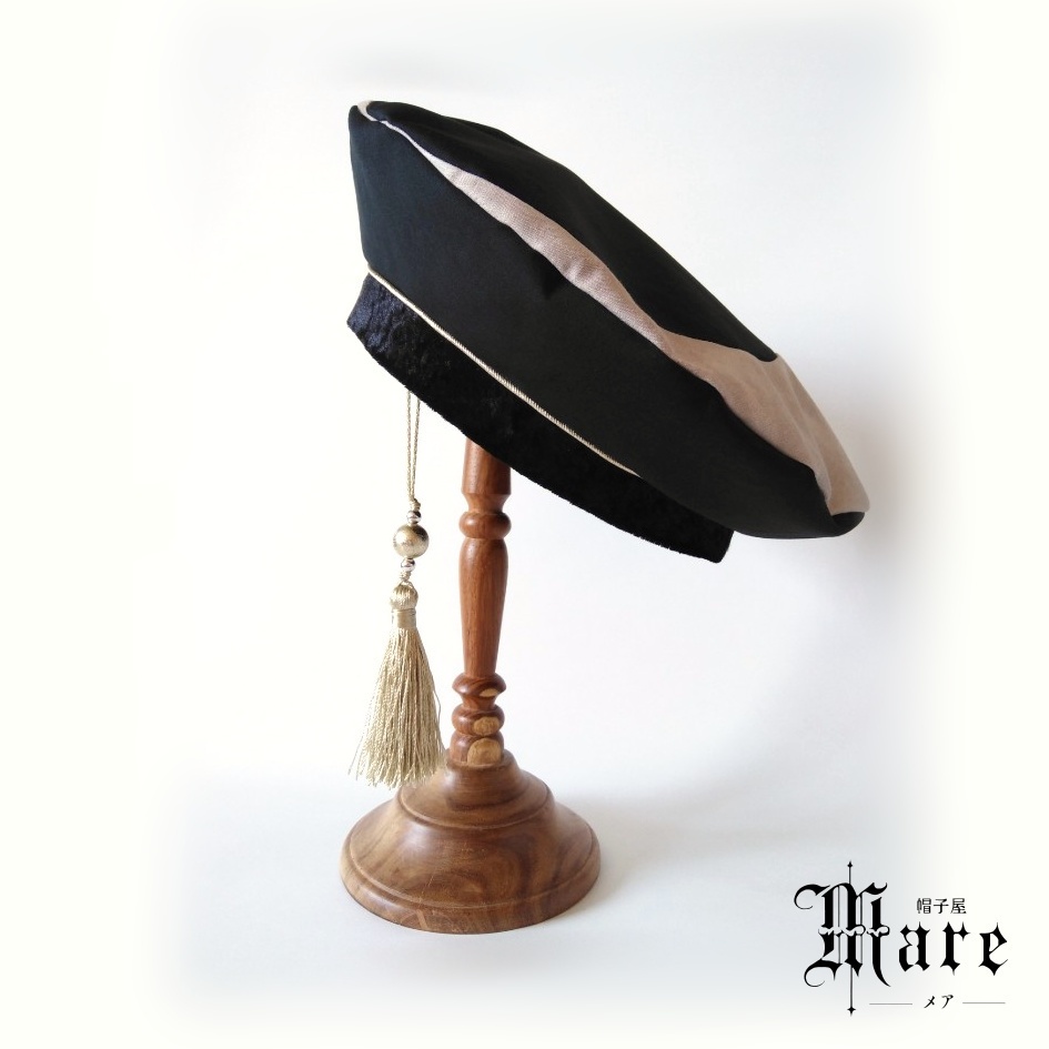 三日月モチーフベレー帽「月を乞う」