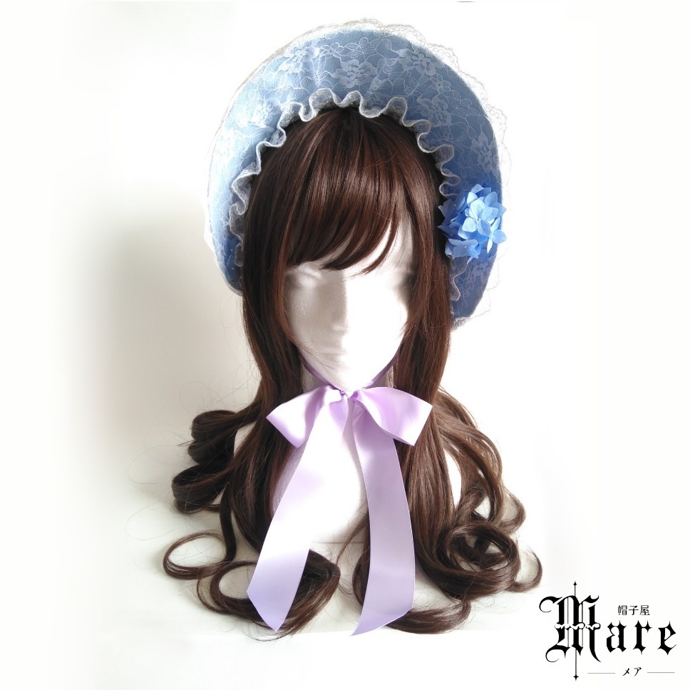 紫陽花のハーフボンネット「トレモロ」