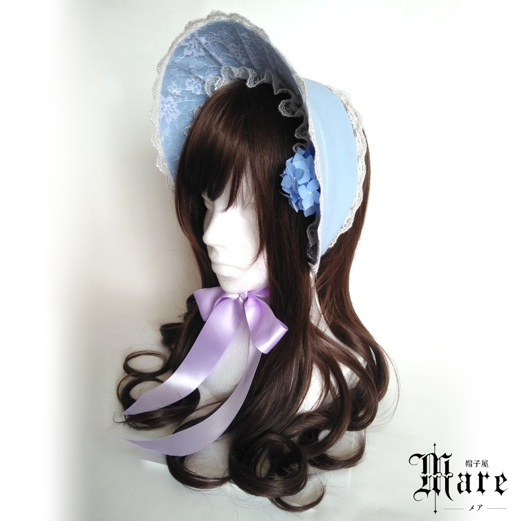 紫陽花のハーフボンネット「トレモロ」