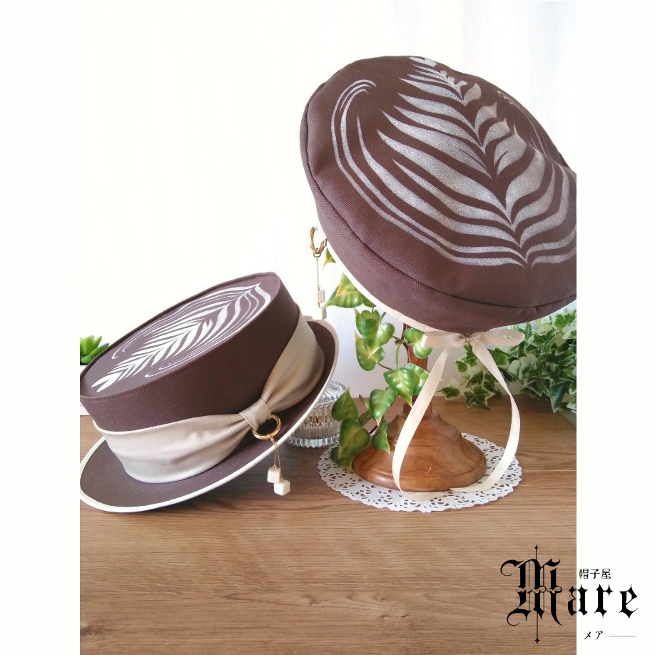 カフェラテモチーフベレー「Latte -beret-」