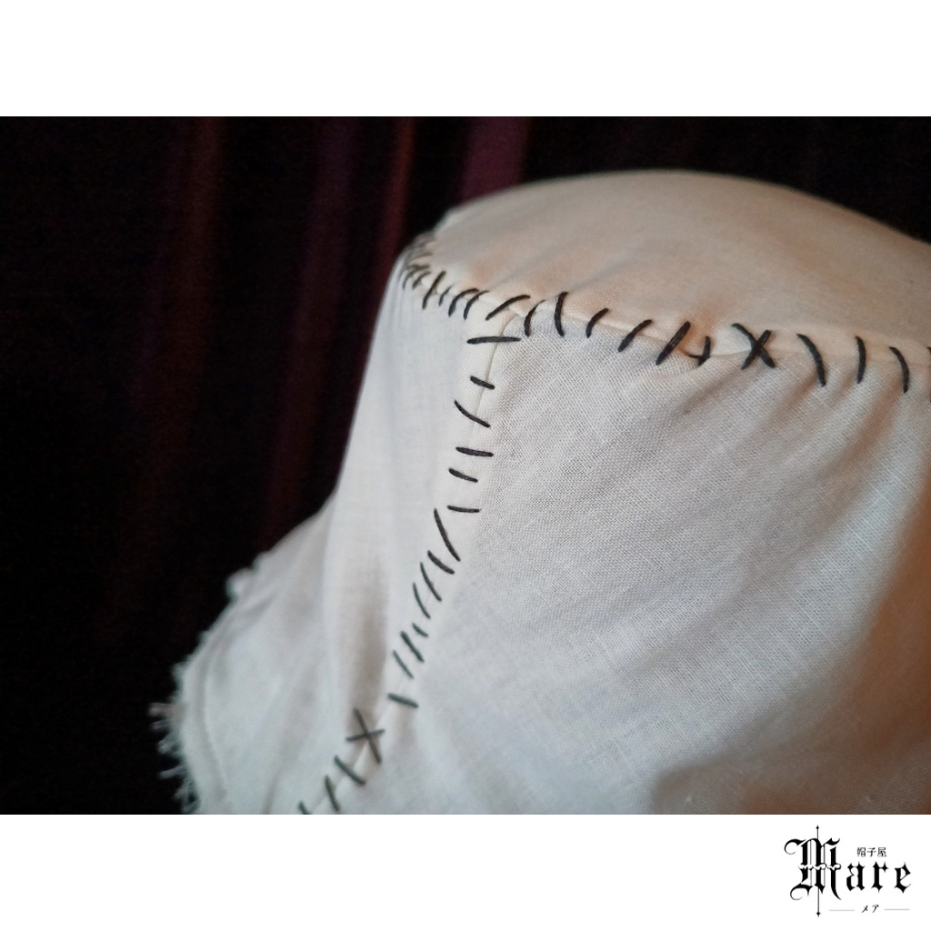 イタズラおばけのツギハギバケットハット「Spooky Boo!」