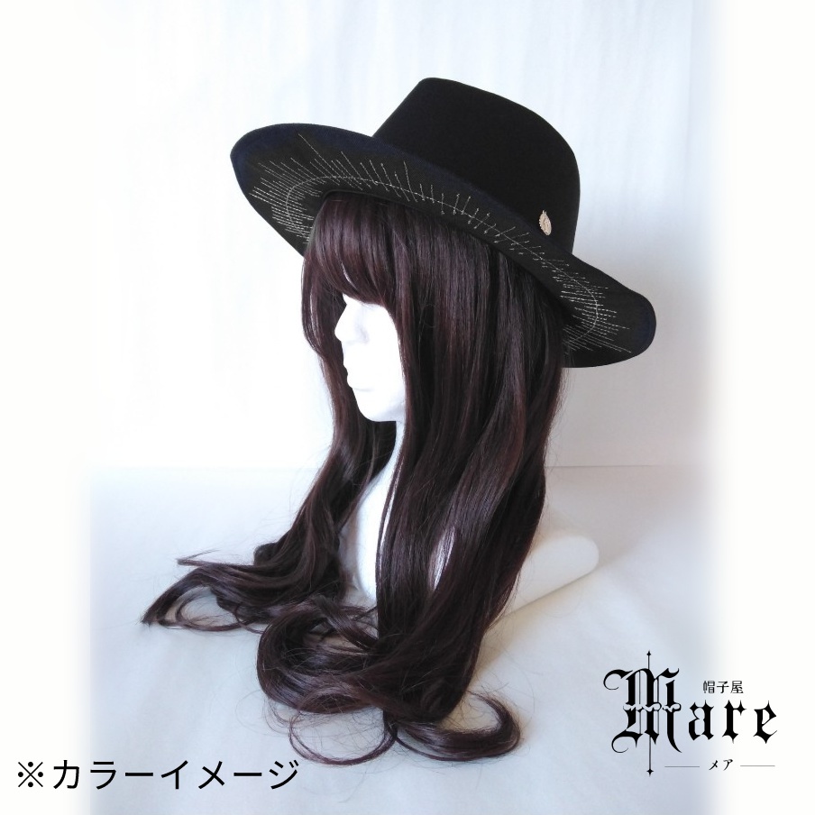 光背モチーフ中折れハット「CALLING -silver ray」