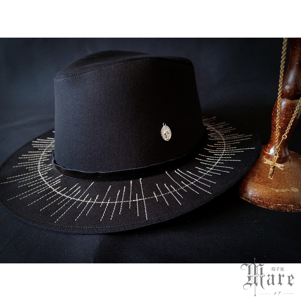 光背モチーフ中折れハット「CALLING -silver ray」