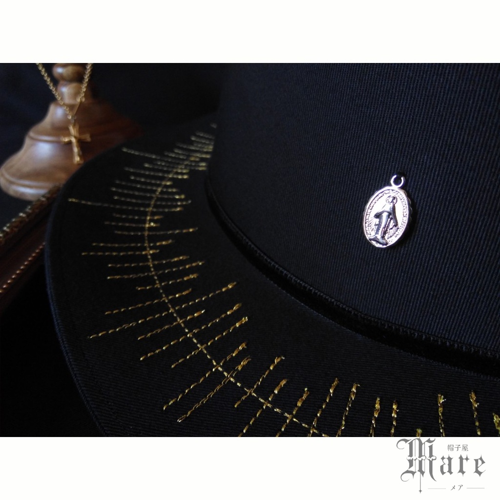 光背モチーフ中折れハット「CALLING -silver ray」