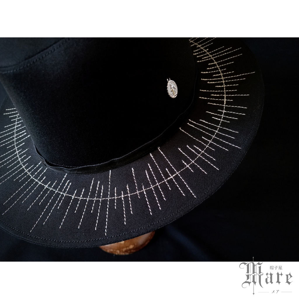 光背モチーフ中折れハット「CALLING -silver ray」