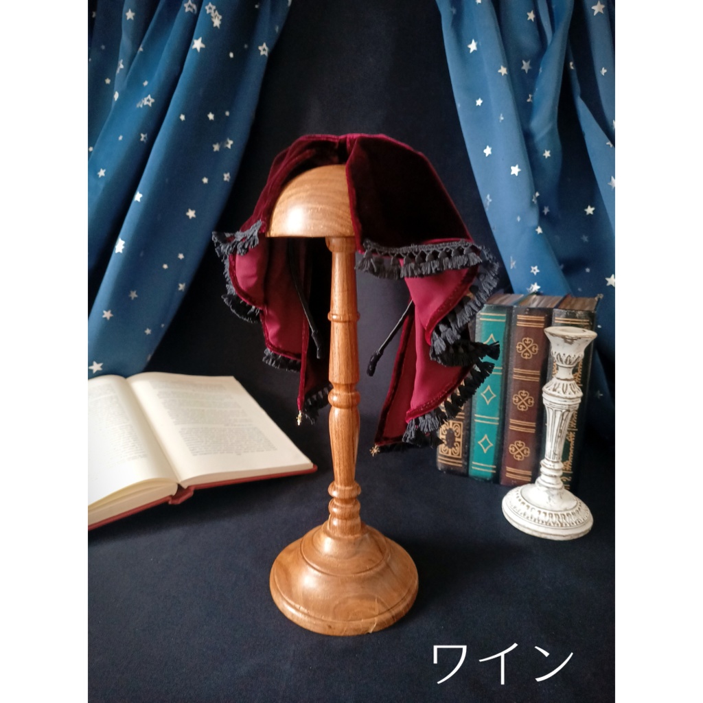 ベルベットカーテンカチューシャ「夜の帳」