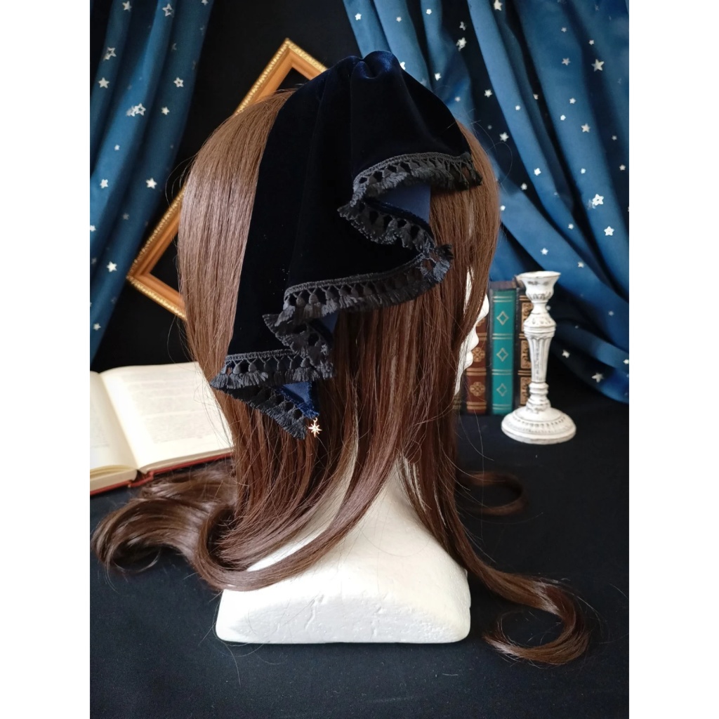 ベルベットカーテンカチューシャ「夜の帳」