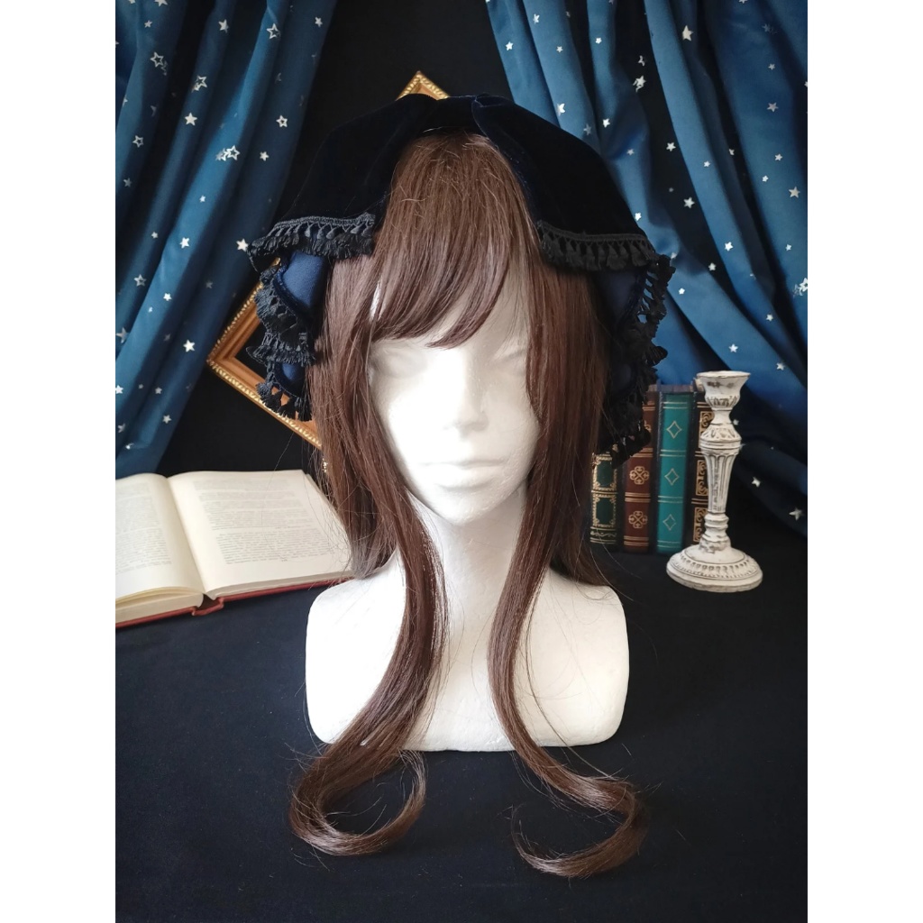 ベルベットカーテンカチューシャ「夜の帳」