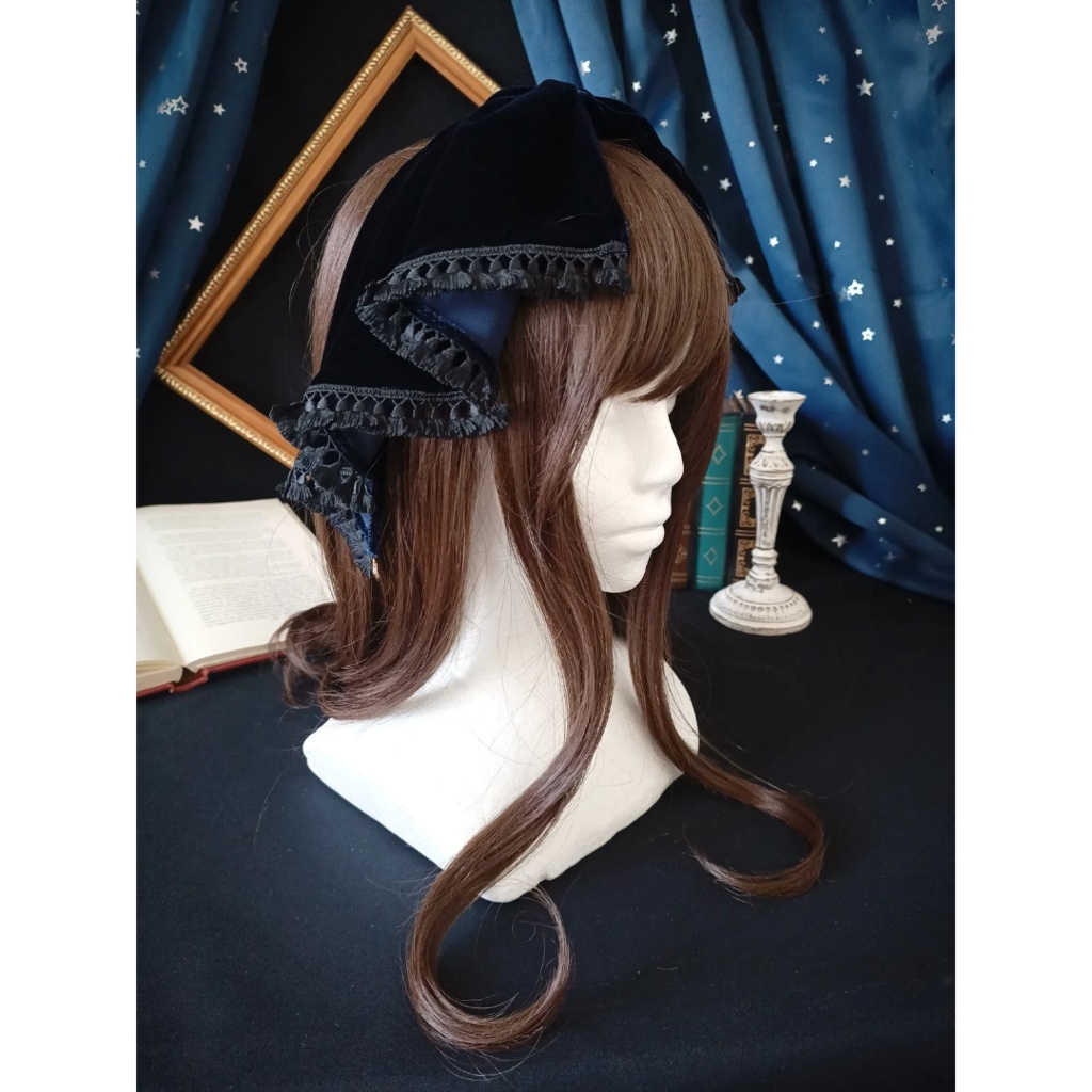 ベルベットカーテンカチューシャ「夜の帳」