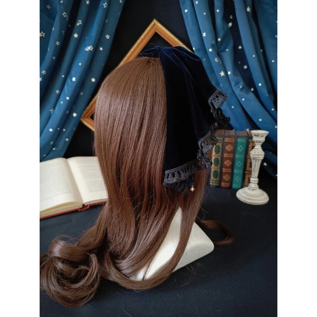 ベルベットカーテンカチューシャ「夜の帳」