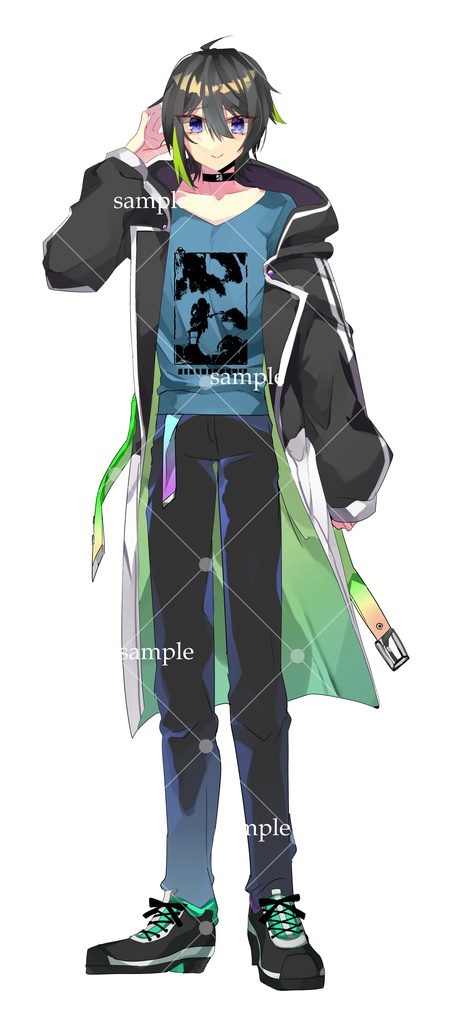 ラフな私服男性・立ち絵アイコンセット12種